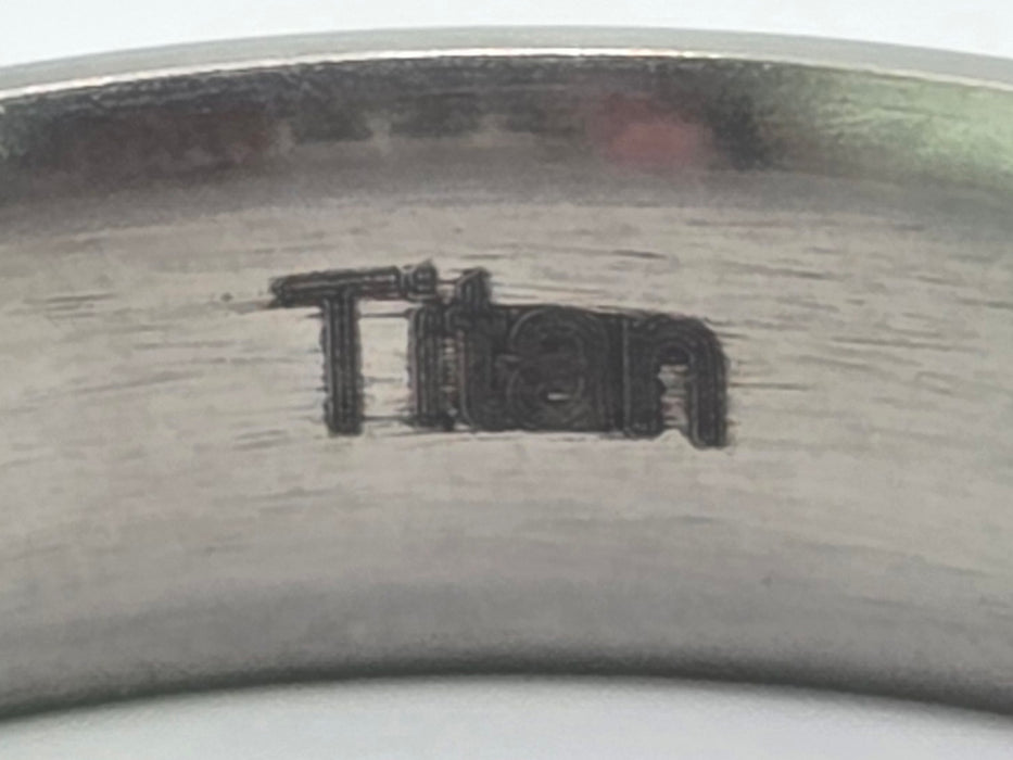 Vintage: Titanium Princess Cut Natural Diamond Band Ring
