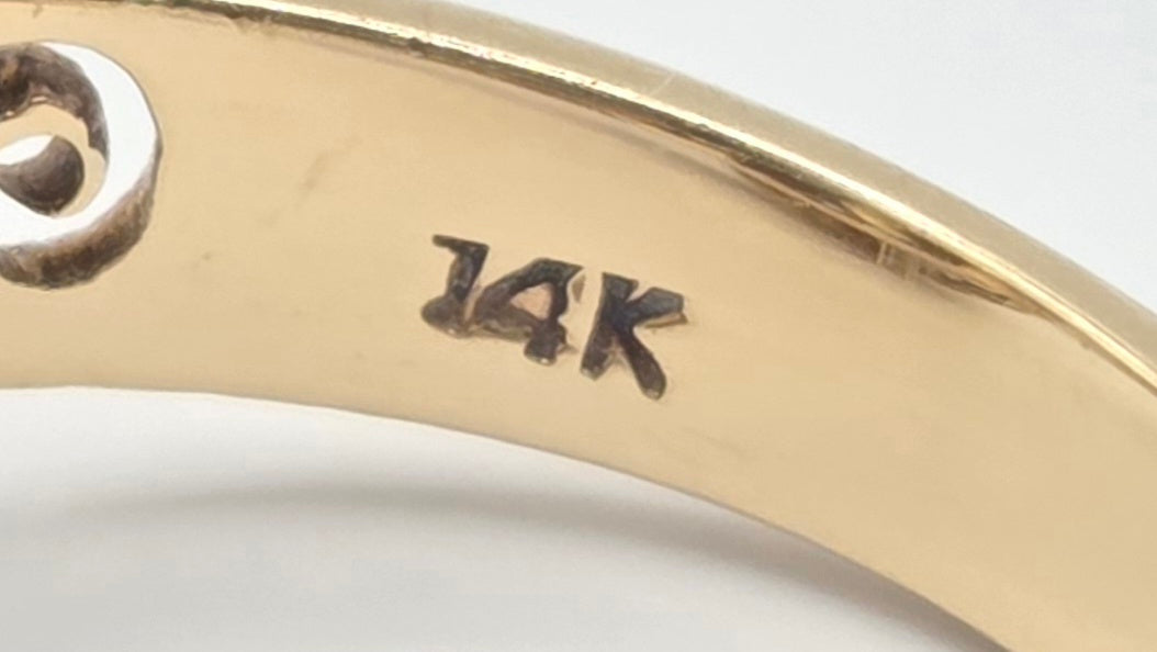 3071 Vintage: 14ct Yellow Gold Citrine Signet Ring