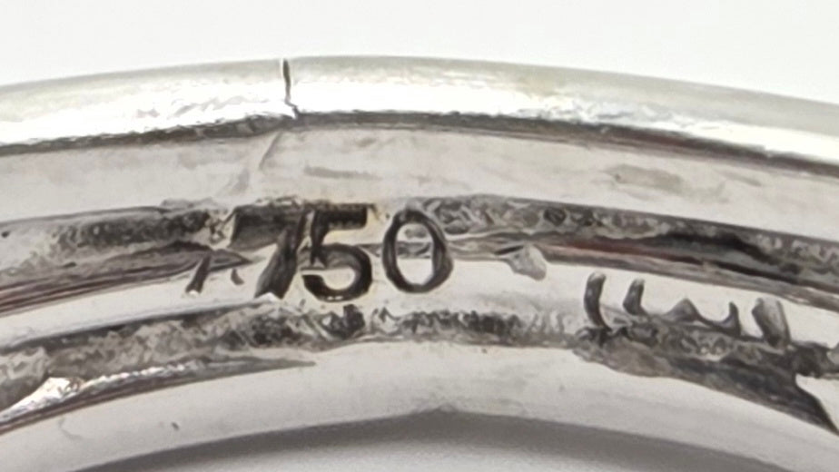 Vintage: 18ct White Gold Sapphire & Diamond Cocktail Ring — 2.90ct & 0.74ct