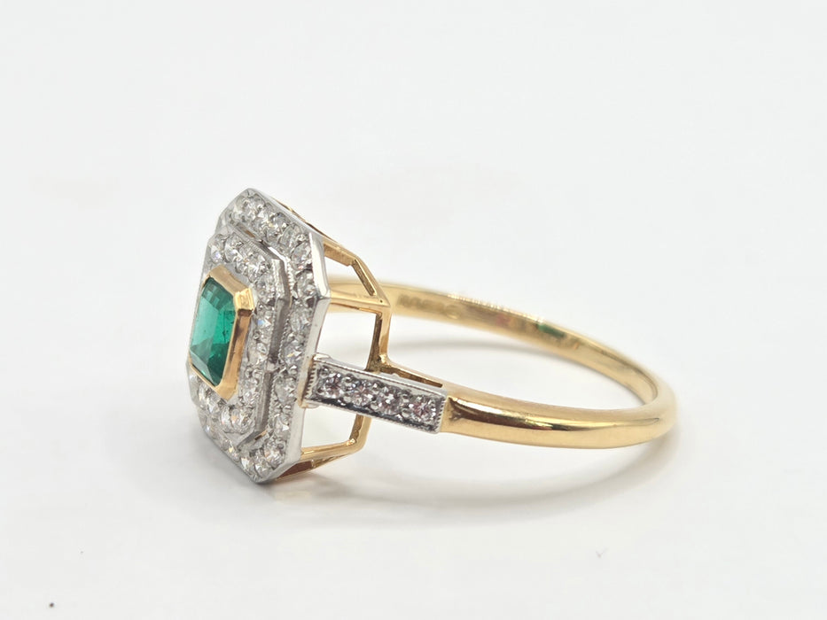 Boodles: Vintage 18ct Yellow Gold Emerald & Diamond Dress Ring — 0.50ct & 0.50ct — From 1989
