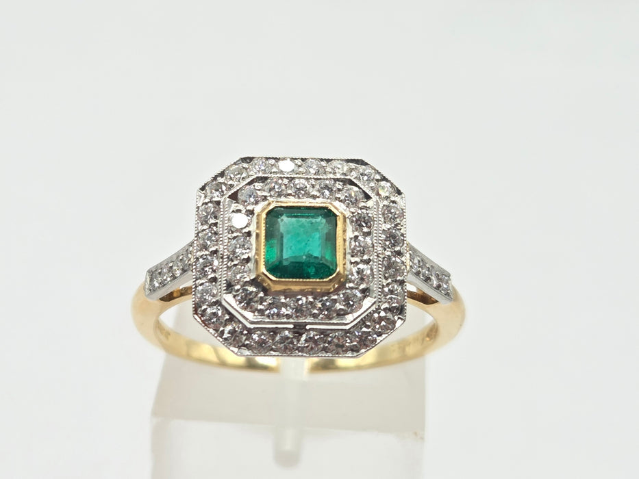 Boodles: Vintage 18ct Yellow Gold Emerald & Diamond Dress Ring — 0.50ct & 0.50ct — From 1989