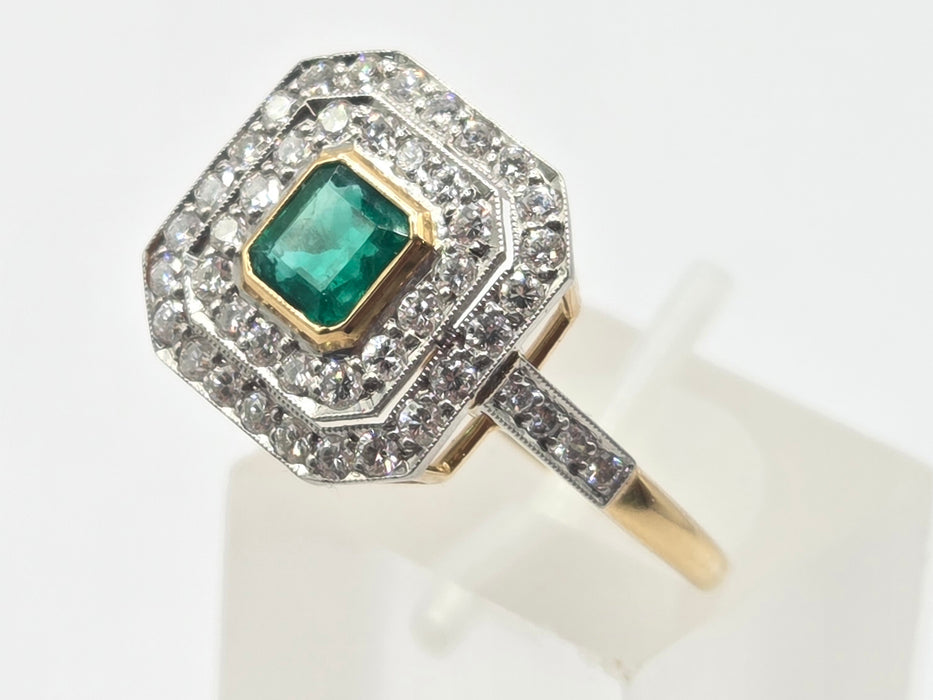 Boodles: Vintage 18ct Yellow Gold Emerald & Diamond Dress Ring — 0.50ct & 0.50ct — From 1989