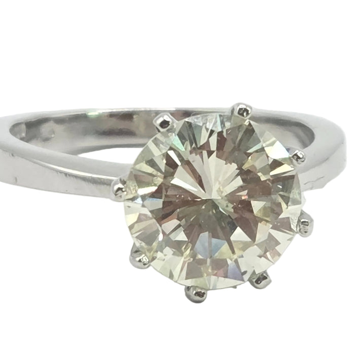 Vintage: Platinum 950 Diamond [2.63 carat] Solitaire Ring