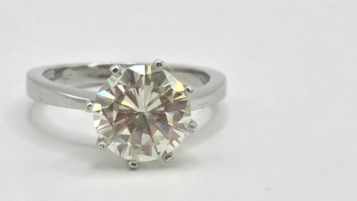 Vintage: Platinum 950 Diamond [2.63 carat] Solitaire Ring