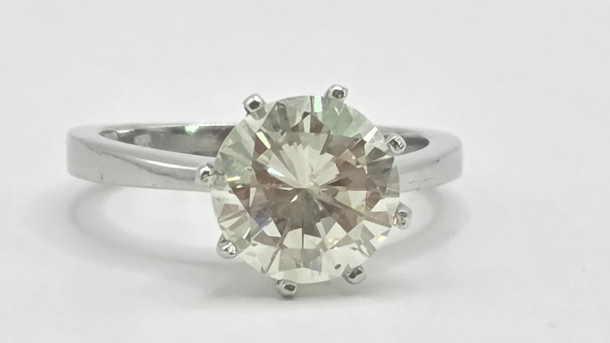 Vintage: Platinum 950 Diamond [2.63 carat] Solitaire Ring