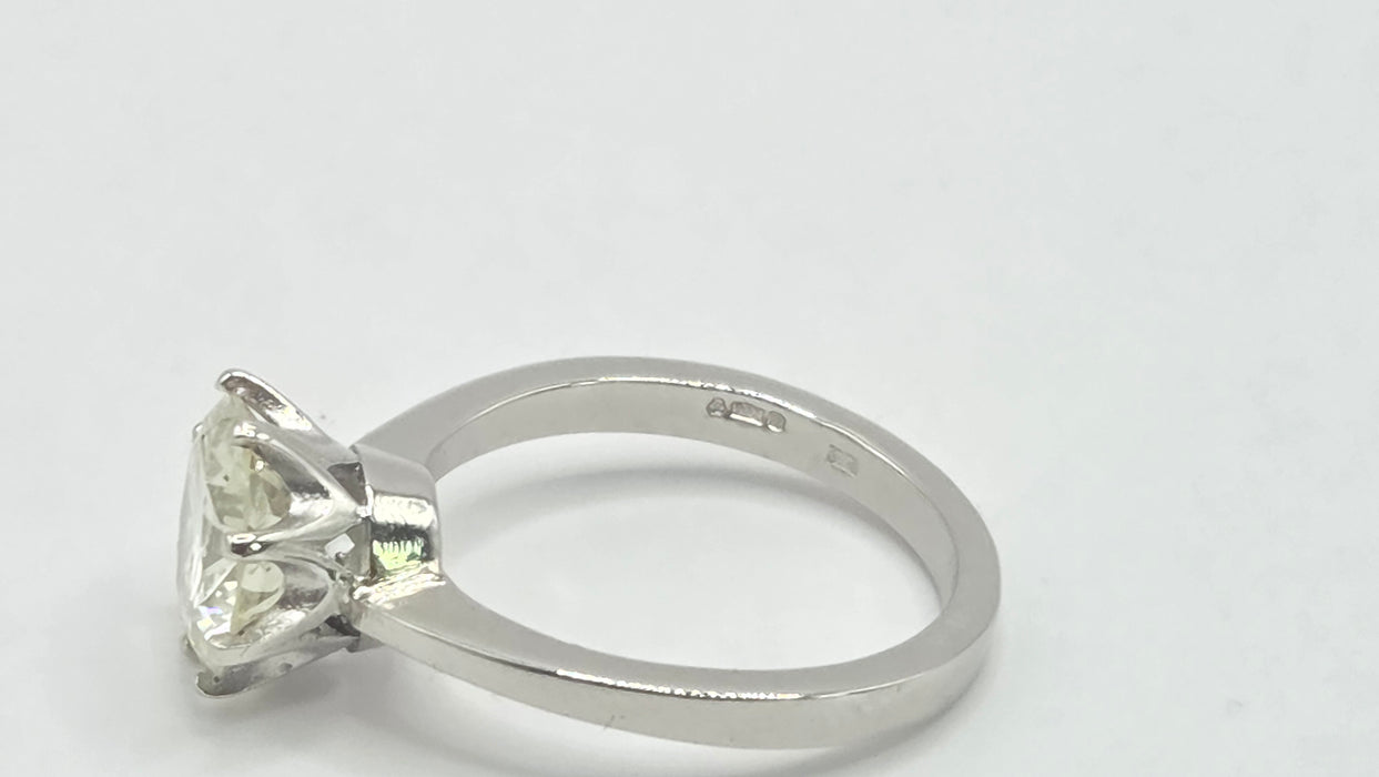 Vintage: Platinum 950 Diamond [2.63 carat] Solitaire Ring