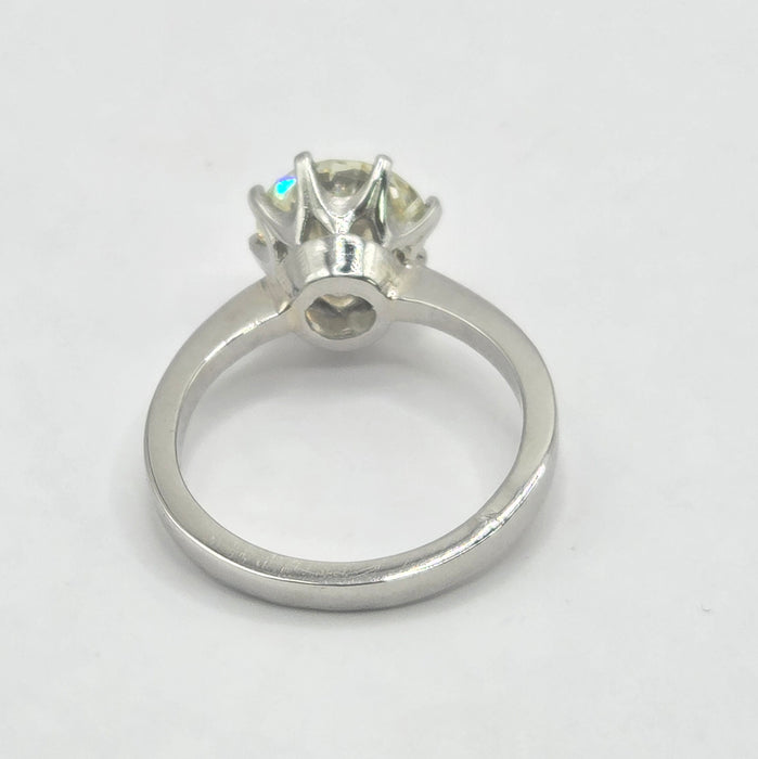 Vintage: Platinum 950 Diamond [2.63 carat] Solitaire Ring