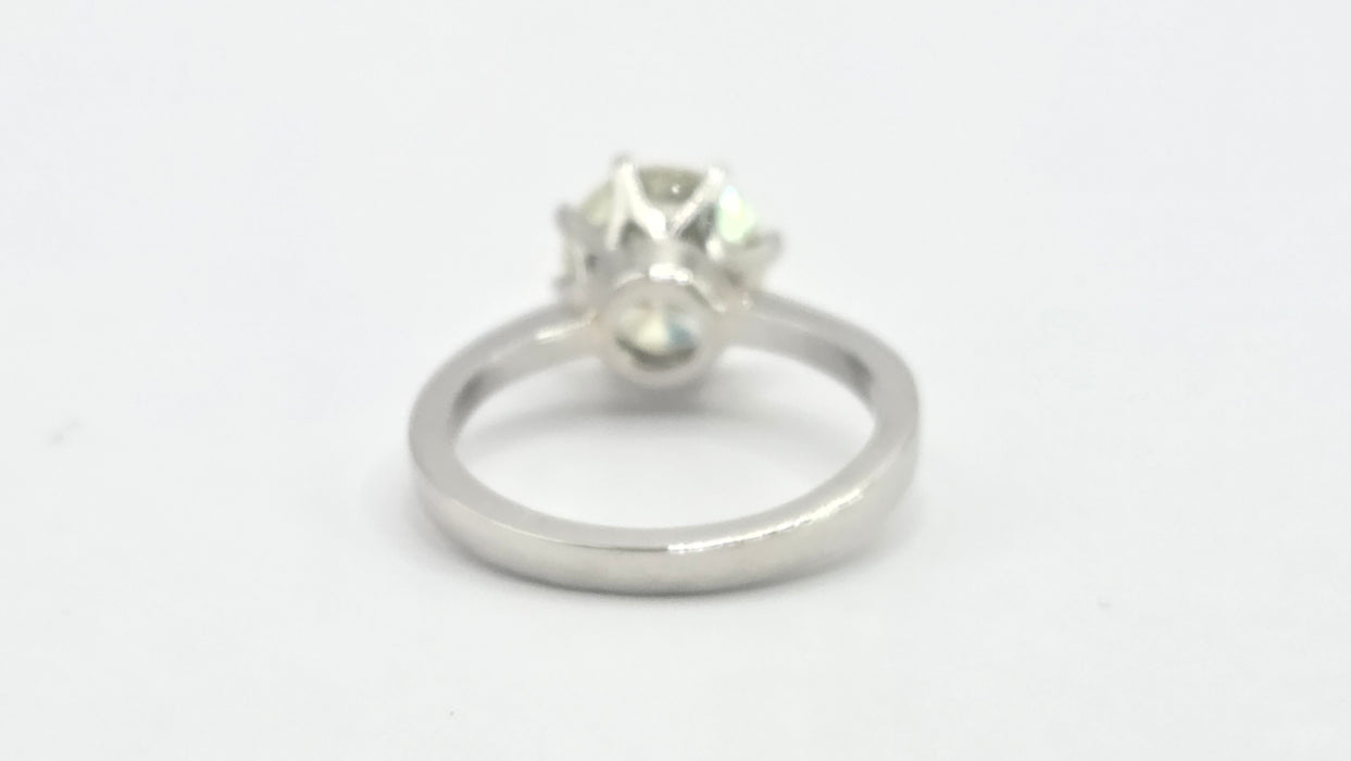 Vintage: Platinum 950 Diamond [2.63 carat] Solitaire Ring