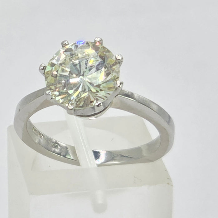 Vintage: Platinum 950 Diamond [2.63 carat] Solitaire Ring