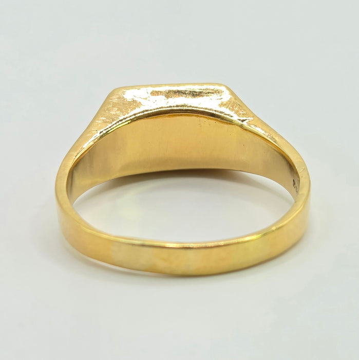 Vintage: 18ct Yellow Gold Diamond Signet Ring