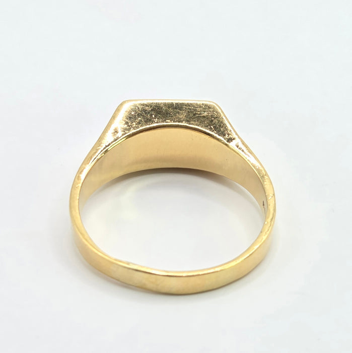 Vintage: 18ct Yellow Gold Diamond Signet Ring