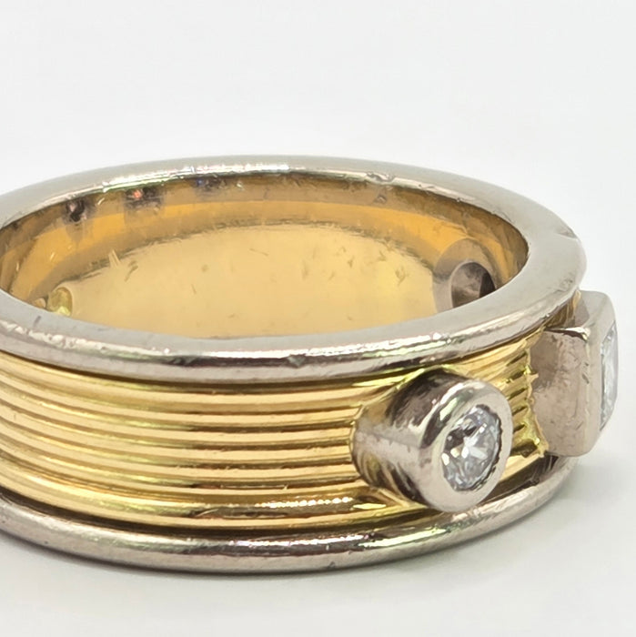 Saunders & Shepherd : Vintage: 18ct Yellow & White Gold Three Stone Diamond Ring — 0.50ct — From 2001