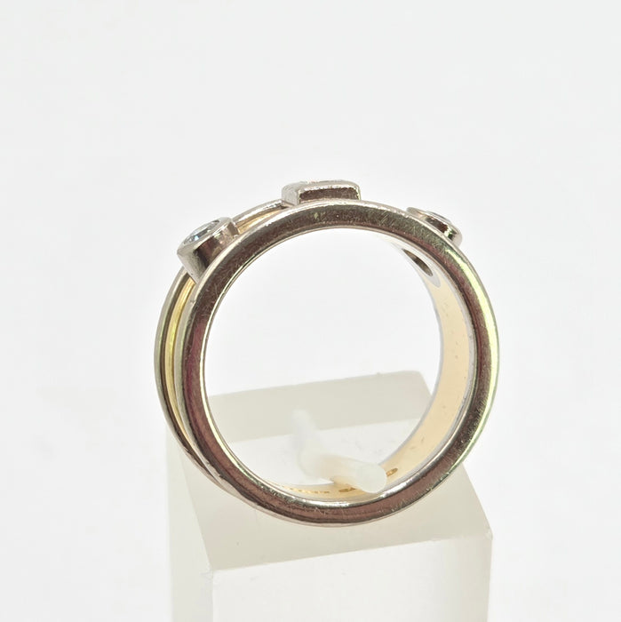 Saunders & Shepherd : Vintage: 18ct Yellow & White Gold Three Stone Diamond Ring — 0.50ct — From 2001
