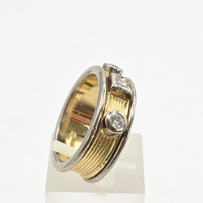 Saunders & Shepherd : Vintage: 18ct Yellow & White Gold Three Stone Diamond Ring — 0.50ct — From 2001