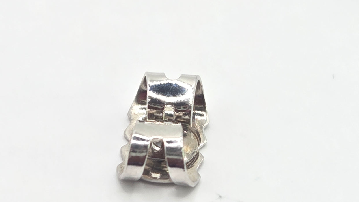 Vintage: 18ct White Gold Sapphire & Diamond Cluster Stud Earrings — From 1982