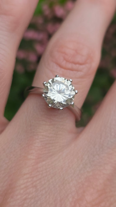 Vintage: Platinum 950 Diamond [2.63 carat] Solitaire Ring