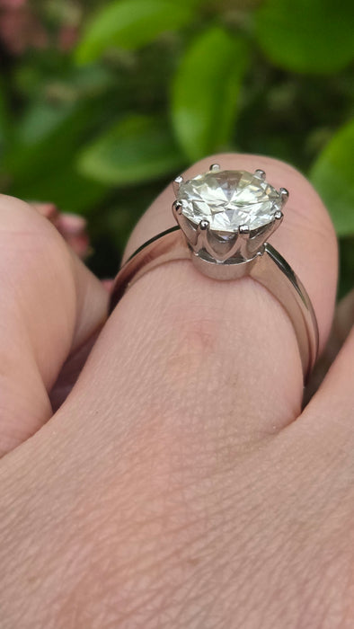 Vintage: Platinum 950 Diamond [2.63 carat] Solitaire Ring