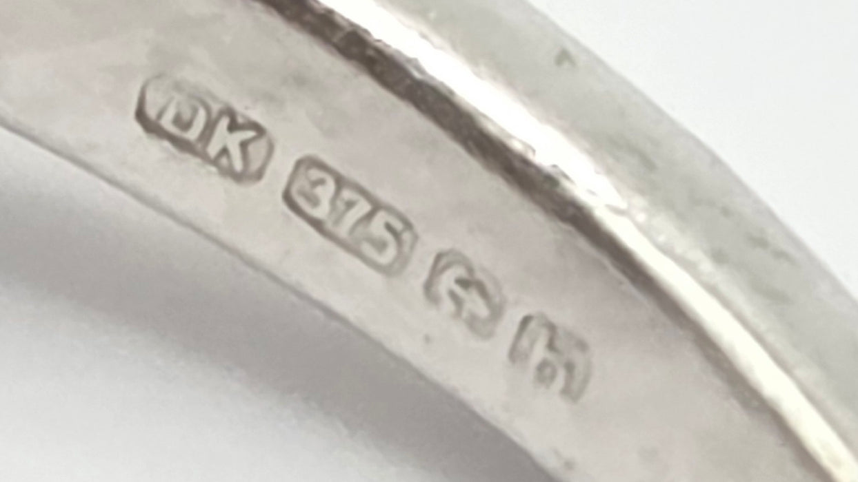 Vintage: 9ct White Gold Diamond Triple Heart Cocktail Ring