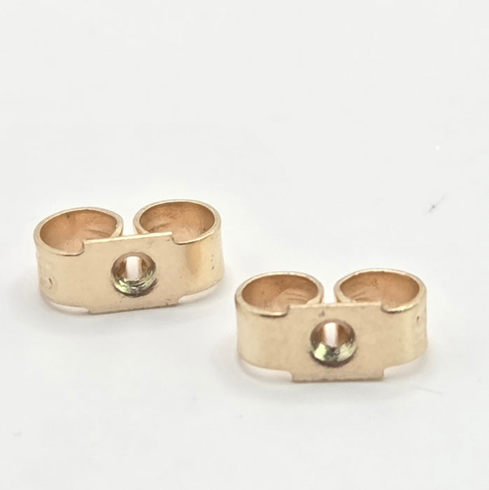 Vintage: 9ct Yellow Gold Blue Sapphire Drop Stud Earrings — From 1992