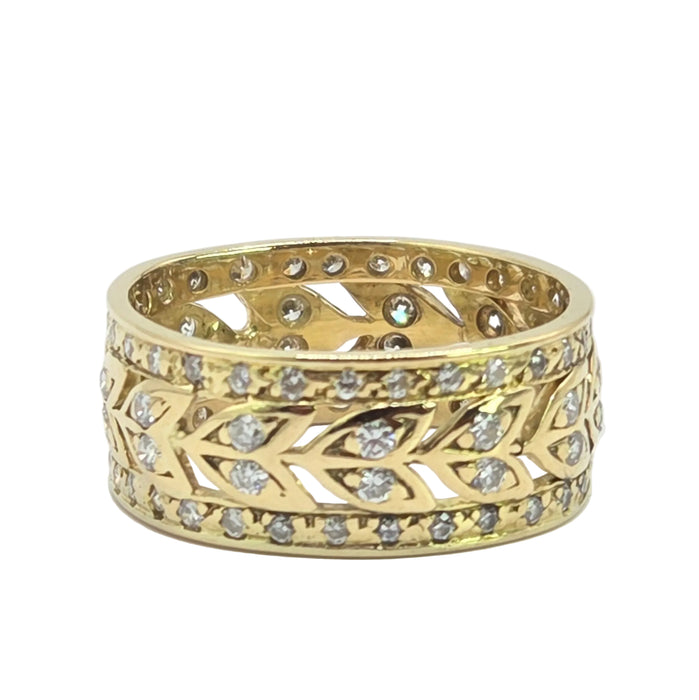 Vintage: 18ct Yellow Gold Diamond Full Eternity Band Ring — 0.50ct