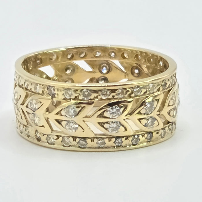 Vintage: 18ct Yellow Gold Diamond Full Eternity Band Ring — 0.50ct