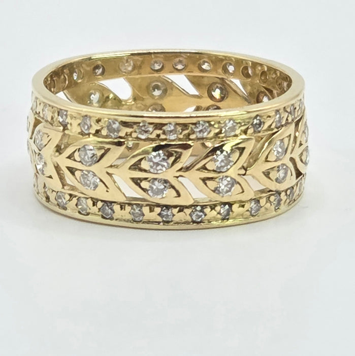 Vintage: 18ct Yellow Gold Diamond Full Eternity Band Ring — 0.50ct