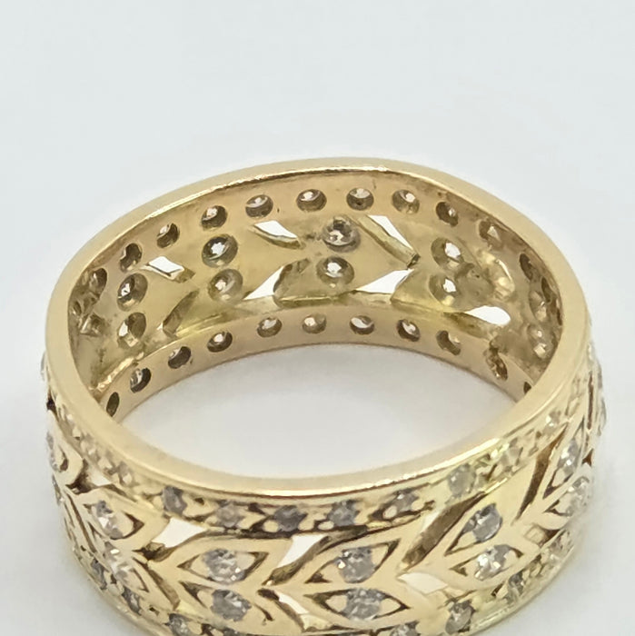Vintage: 18ct Yellow Gold Diamond Full Eternity Band Ring — 0.50ct