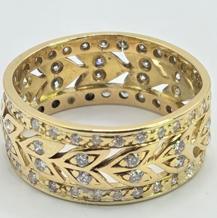Vintage: 18ct Yellow Gold Diamond Full Eternity Band Ring — 0.50ct