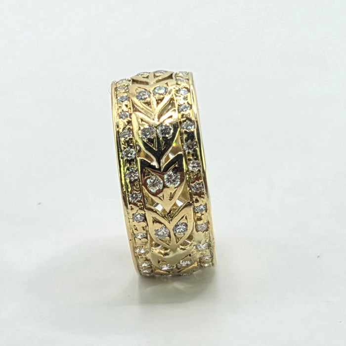 Vintage: 18ct Yellow Gold Diamond Full Eternity Band Ring — 0.50ct