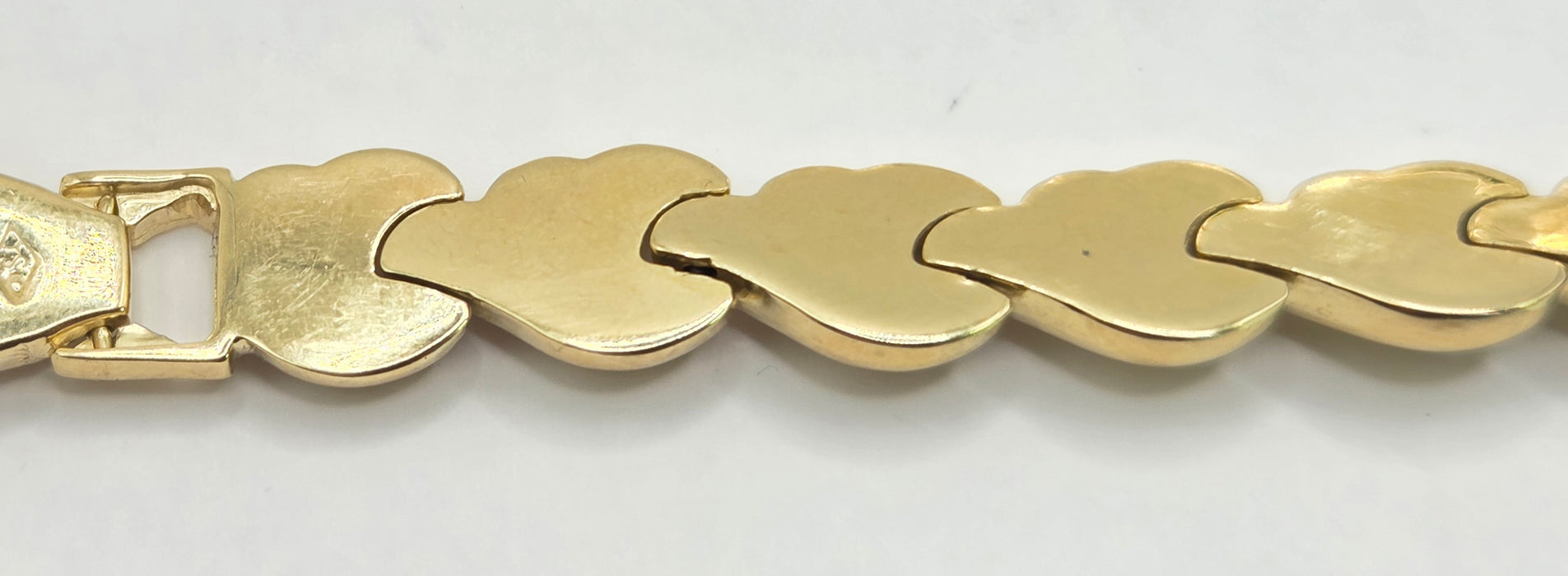Vintage: 14ct Yellow Gold Italian Leaf-Link Necklace by Favori