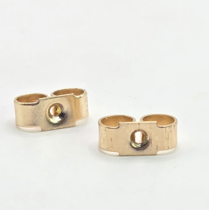 Vintage: 9ct Yellow Gold Sapphire & Goshenite Cluster Stud Earrings