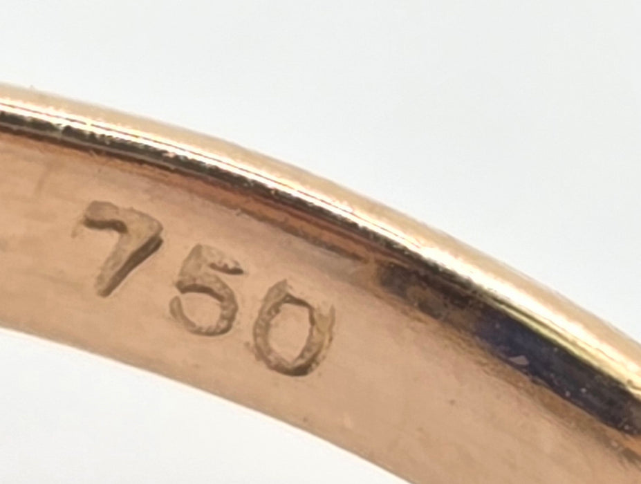 Vintage: 18ct Yellow Gold Sapphire Solitaire Cocktail Ring