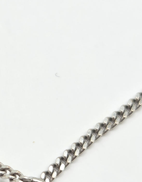 Vintage: 9ct White Gold Peridot Pendant and Chain