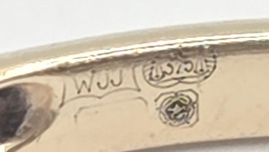 Vintage: 9ct Yellow Gold Twin Row Diamond Ring