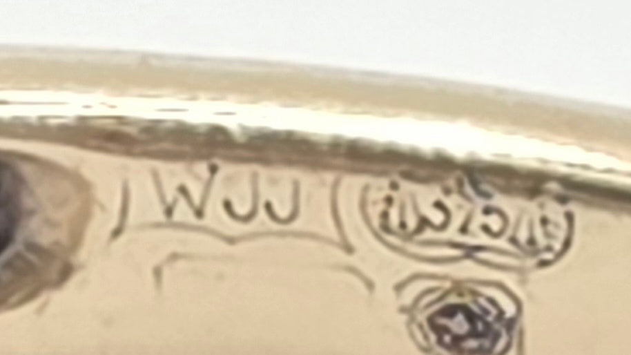 Vintage: 9ct Yellow Gold Twin Row Diamond Ring