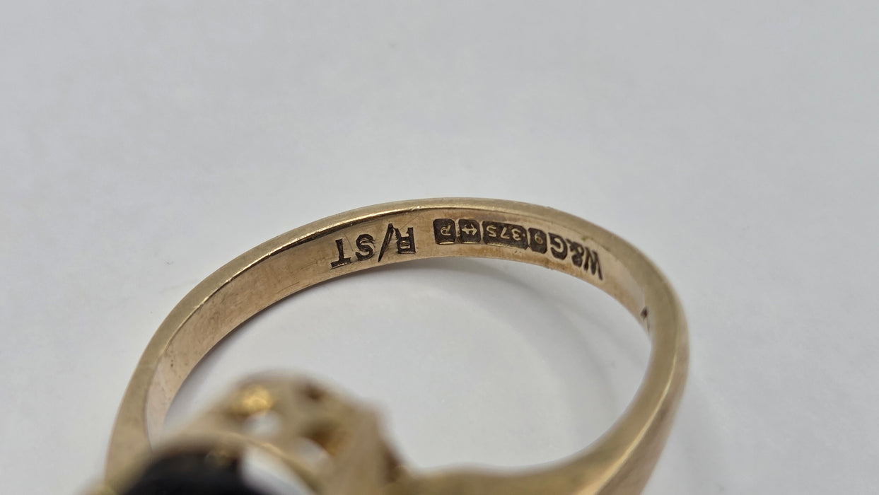 Vintage: 9ct Yellow Gold Smokey Quartz Solitaire Ring — From 1989