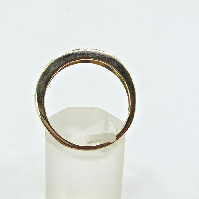 Vintage: 18ct White Gold Wedding Band with Engagement Ring Groove