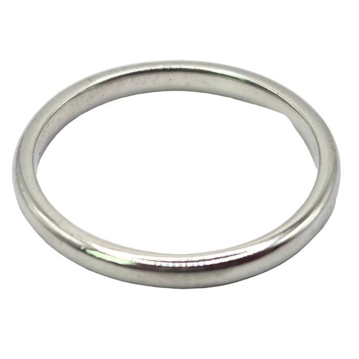 Vintage: 18ct White Gold Wedding Band with Engagement Ring Groove