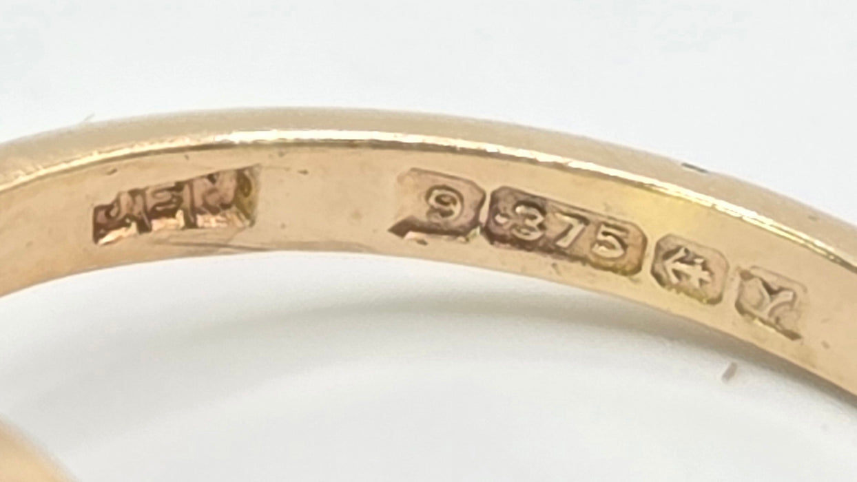 Vintage: 9ct Yellow Gold Citrine Solitaire Ring — From 1973
