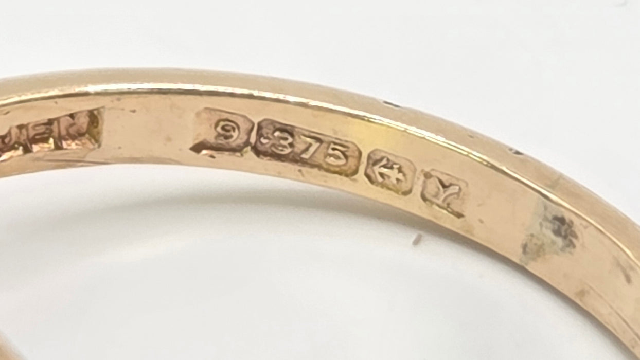 Vintage: 9ct Yellow Gold Citrine Solitaire Ring — From 1973