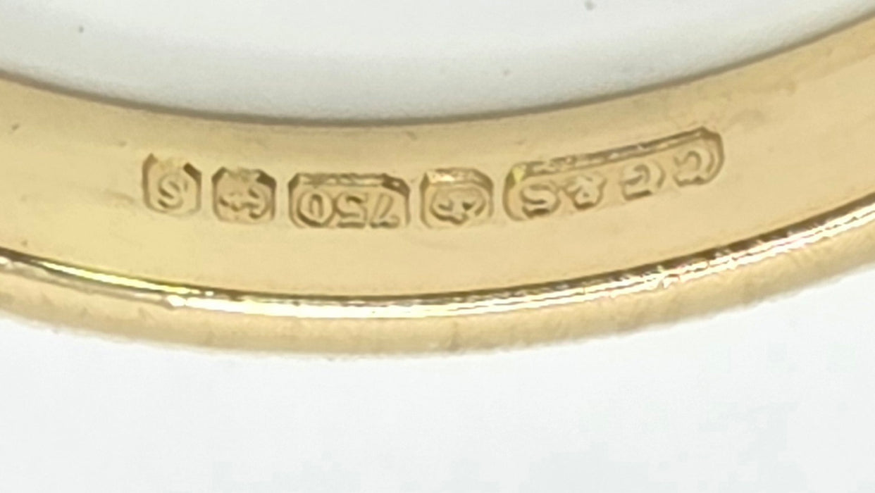 Vintage: 18ct Yellow Gold Milgrain-Edge Wedding Band — From 1992