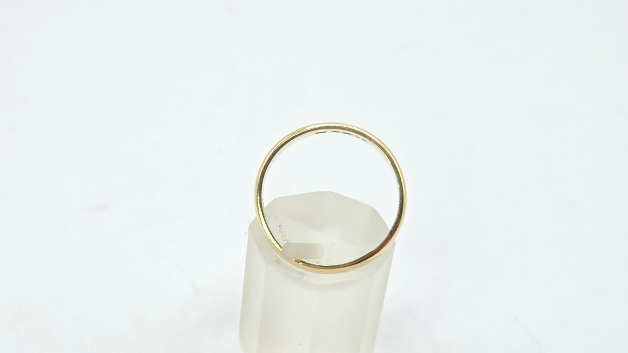 Vintage: 18ct Yellow Gold D-Profile Wedding Band — From 1980