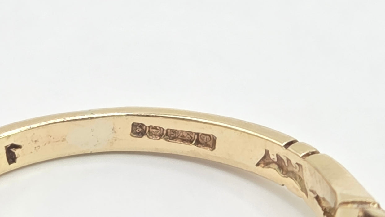 Vintage: 9ct Yellow Gold Simulated Diamond Stacker Ring — From 1981