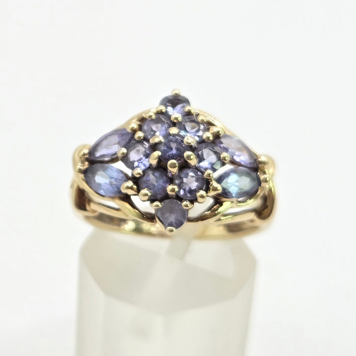Vintage: 9ct Yellow Gold Tanzanite Dress Ring