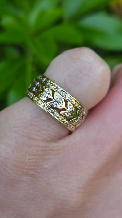 Vintage: 18ct Yellow Gold Diamond Full Eternity Band Ring — 0.50ct