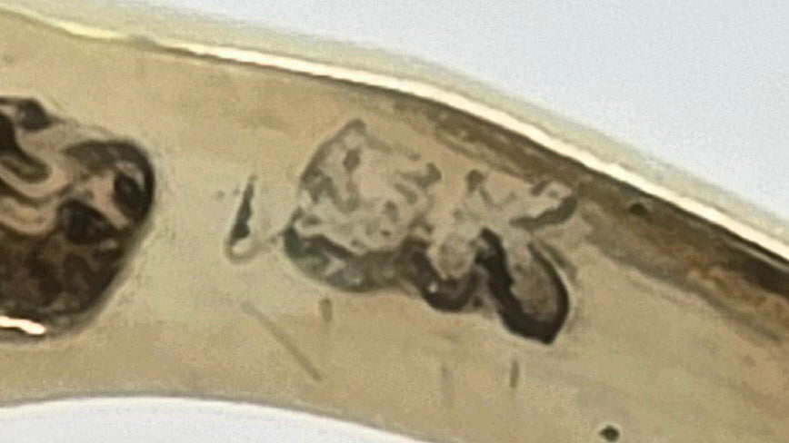 Vintage: 9ct Yellow Gold Golden Citrine Trilogy Ring