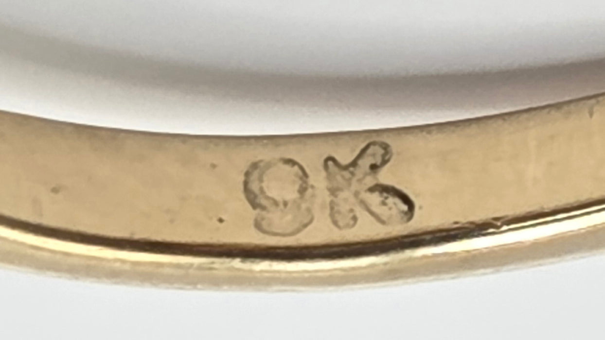 Vintage: 9ct Yellow Gold Diamond Trilogy Ring