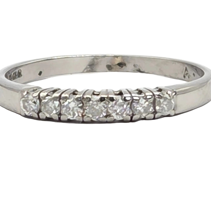 Vintage: 9ct White Gold Diamond Stacker Half-Eternity Ring — 0.25ct