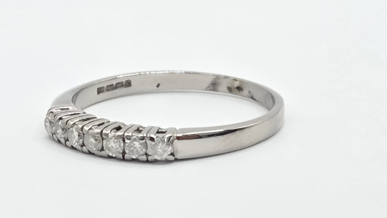 Vintage: 9ct White Gold Diamond Stacker Half-Eternity Ring — 0.25ct
