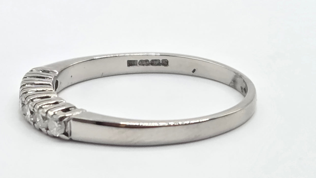 Vintage: 9ct White Gold Diamond Stacker Half-Eternity Ring — 0.25ct
